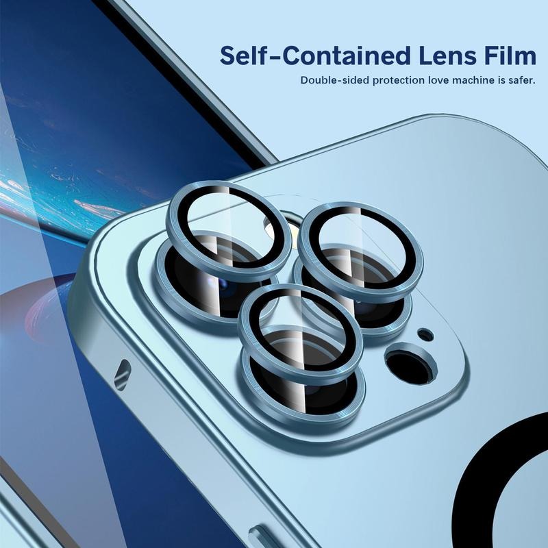 Ultra Thin Aluminum Metal MagSafe Magnetic Case for iPhone 16 15 14 13 12 Pro Max & Plus - Slim Shockproof Full Coverage Protective Cover with Lens Protection, Wireless Charging Compatible