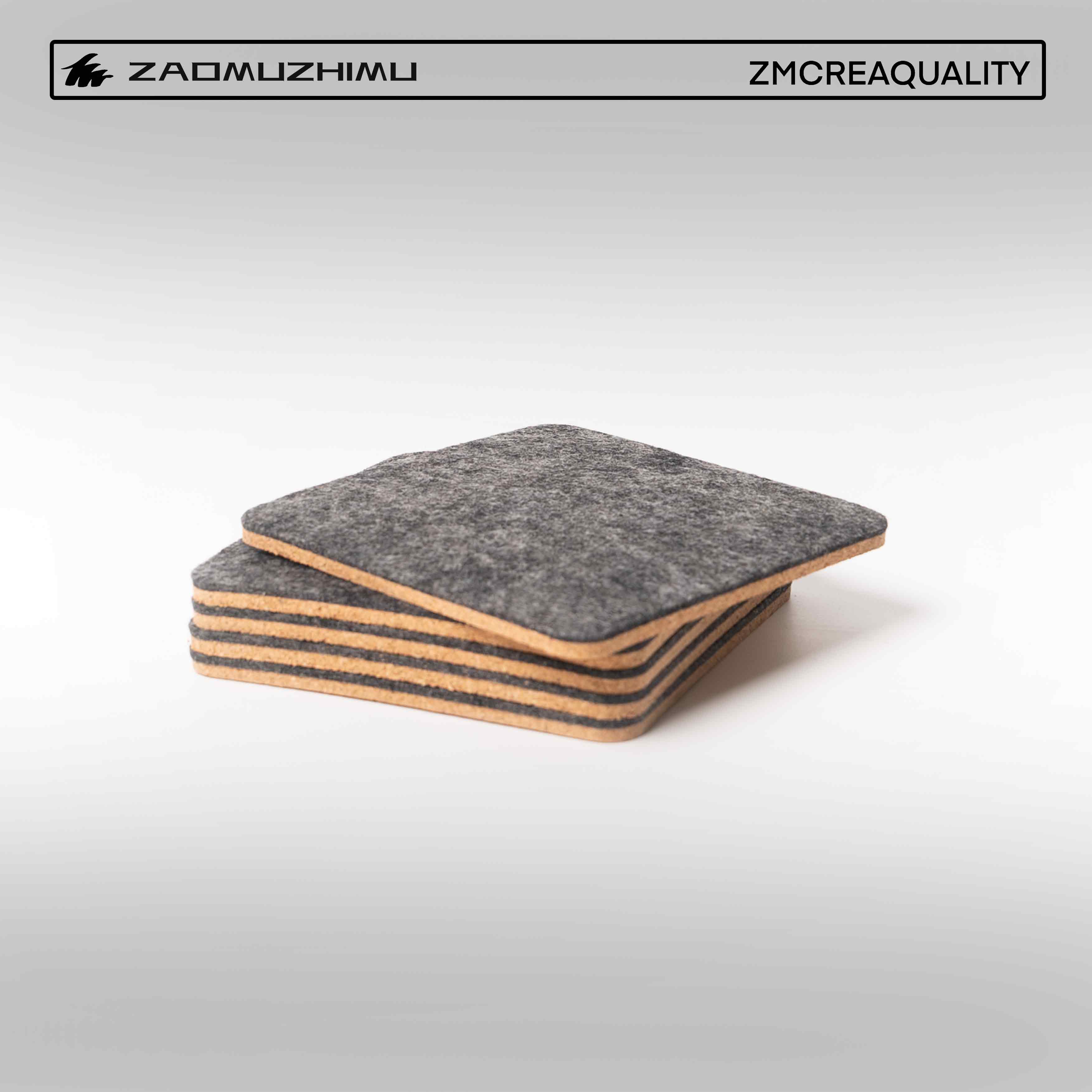 Dual-Sided Drink Coaster Set - Cork & Felt Reversible, Absorbent, Noise-Reducing - Perfect for Home, Office, or Gifts