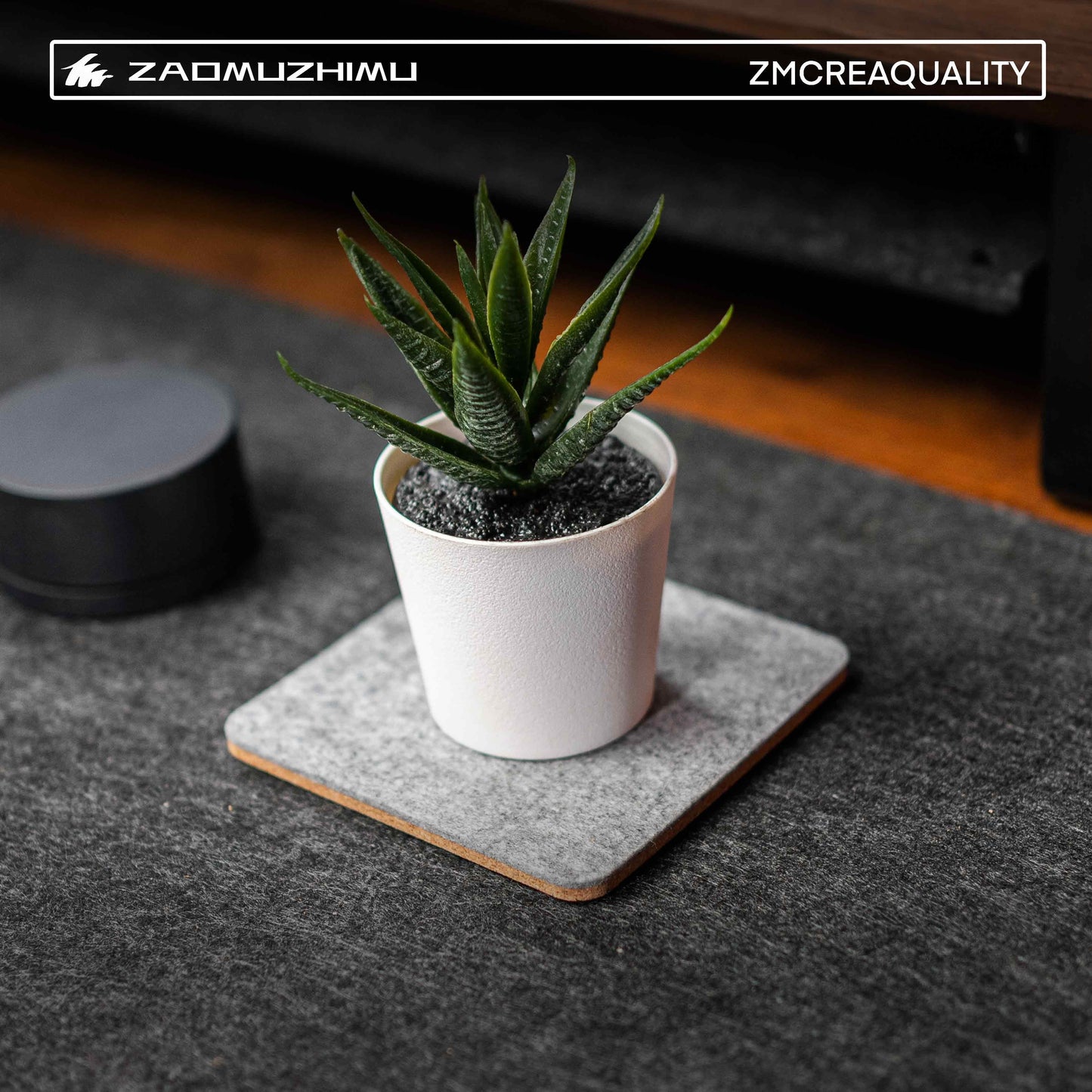 Dual-Sided Coaster with Cork and Felt | The Ideal Desktop Companion