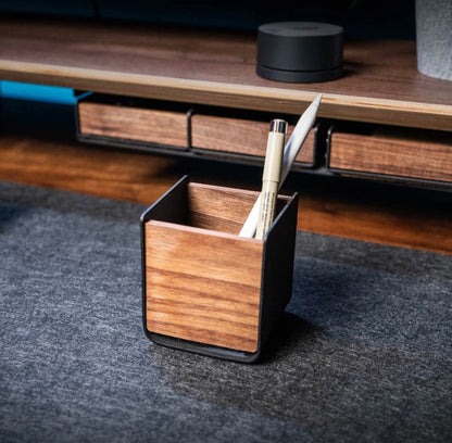 Black Walnut Pen Holder with Smooth Finish & Eco-Friendly Design