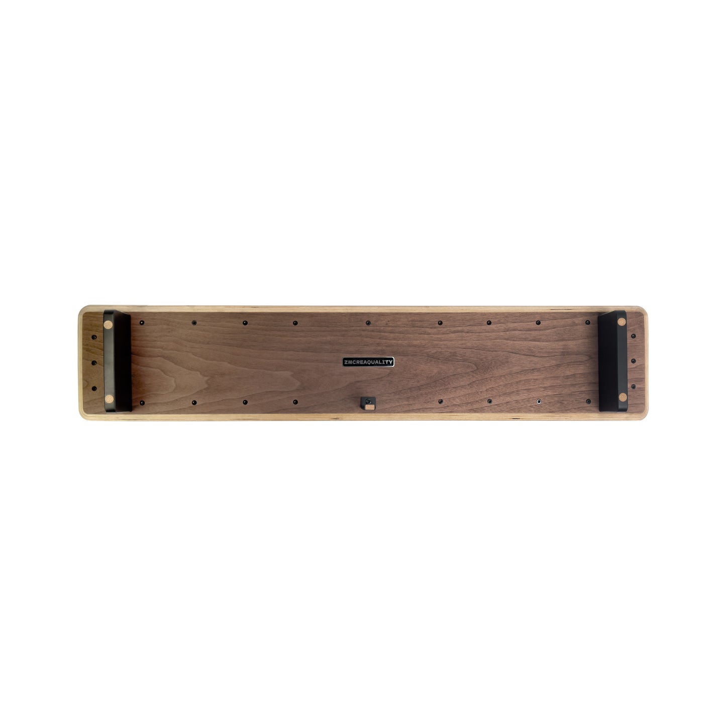 zmdeskop M10 black walnut Desktop Monitor Stand Riser back detail