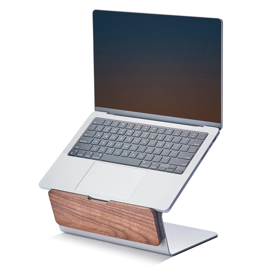 ZM Premium Laptop Stand Riser in Black Walnut & Oak