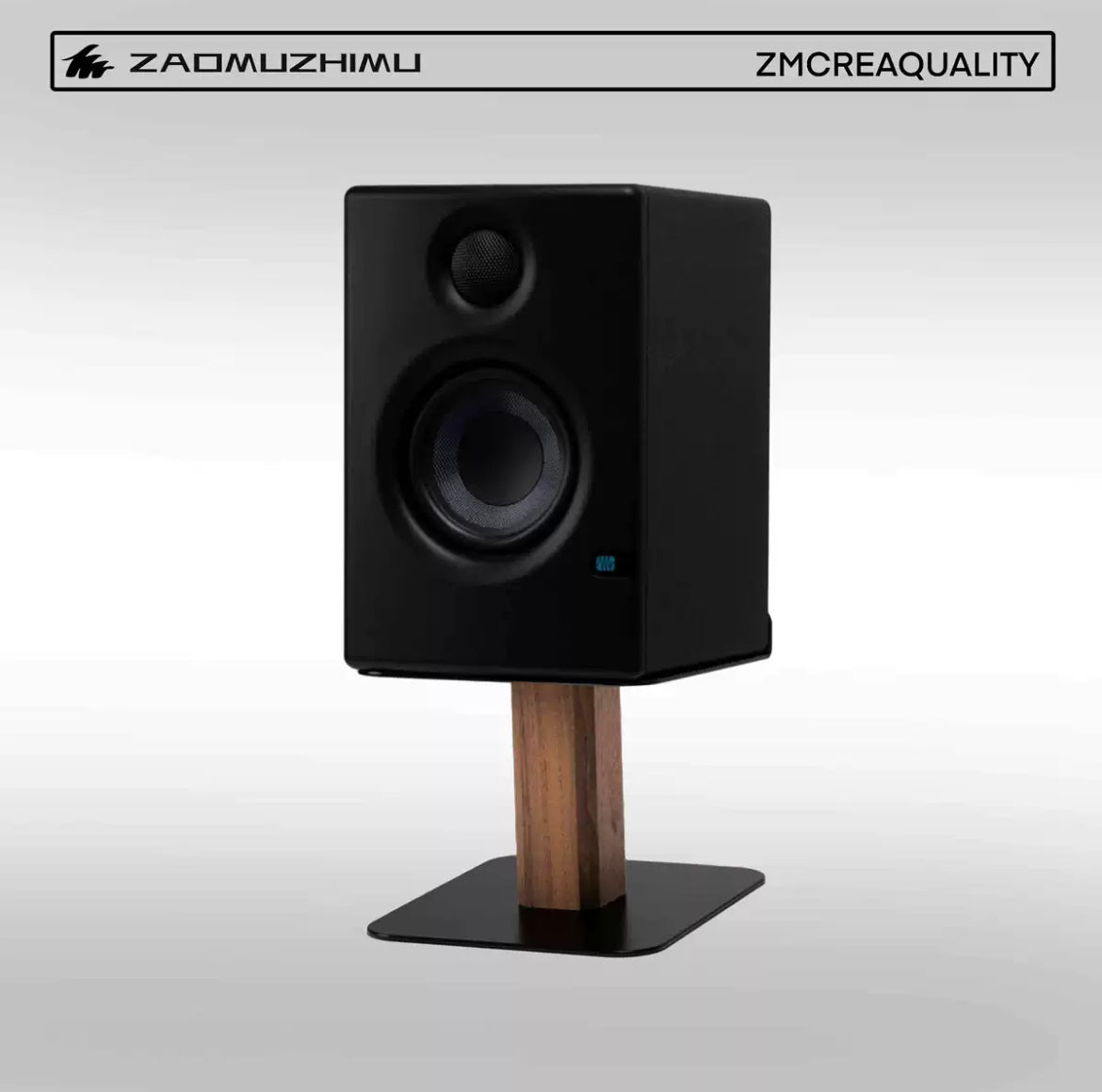 ZM Speaker Stand：Premium Aluminum & Wood Audio Stand for Superior Sound Experience