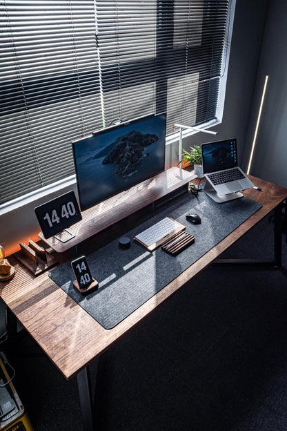 ZM Cork & Felt Textured Desk Mat: Mouse Pad and Keyboard Pad in One