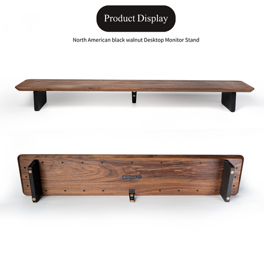 zmdesktop M20 Black walnut desktop monitor stand riser 