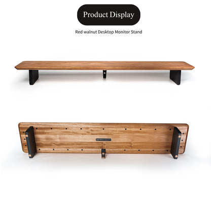 zmdesktop M20 RedwalnutsolidwoodDesktopMonitorStandRiser