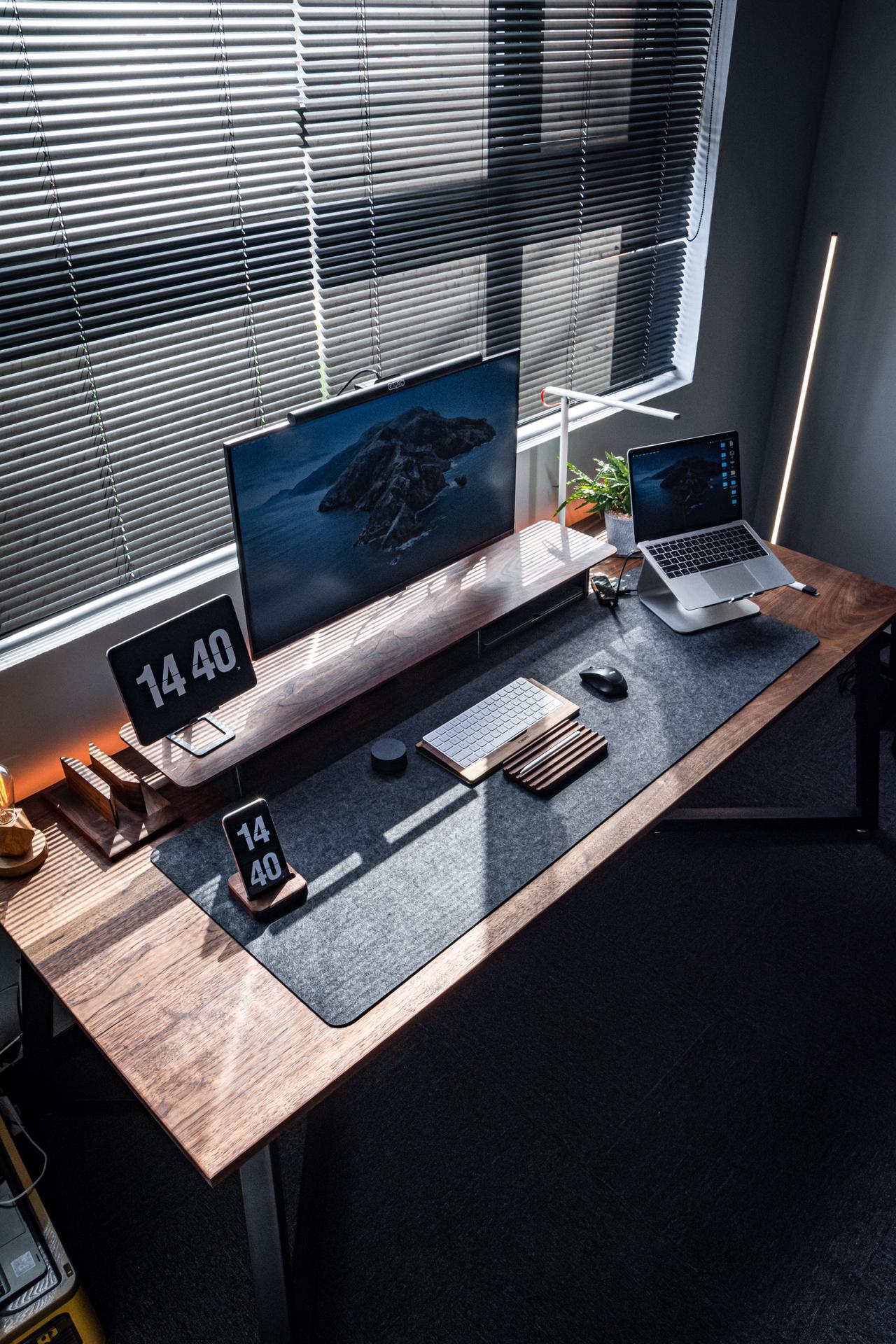 ZM Cork & Felt Dual-Sided Desk Mat - Extra Large Mouse Pad + Keyboard Wrist Rest | Non-Slip, Eco-Friendly, Ergonomic Office Desk Accessory for Home & Work