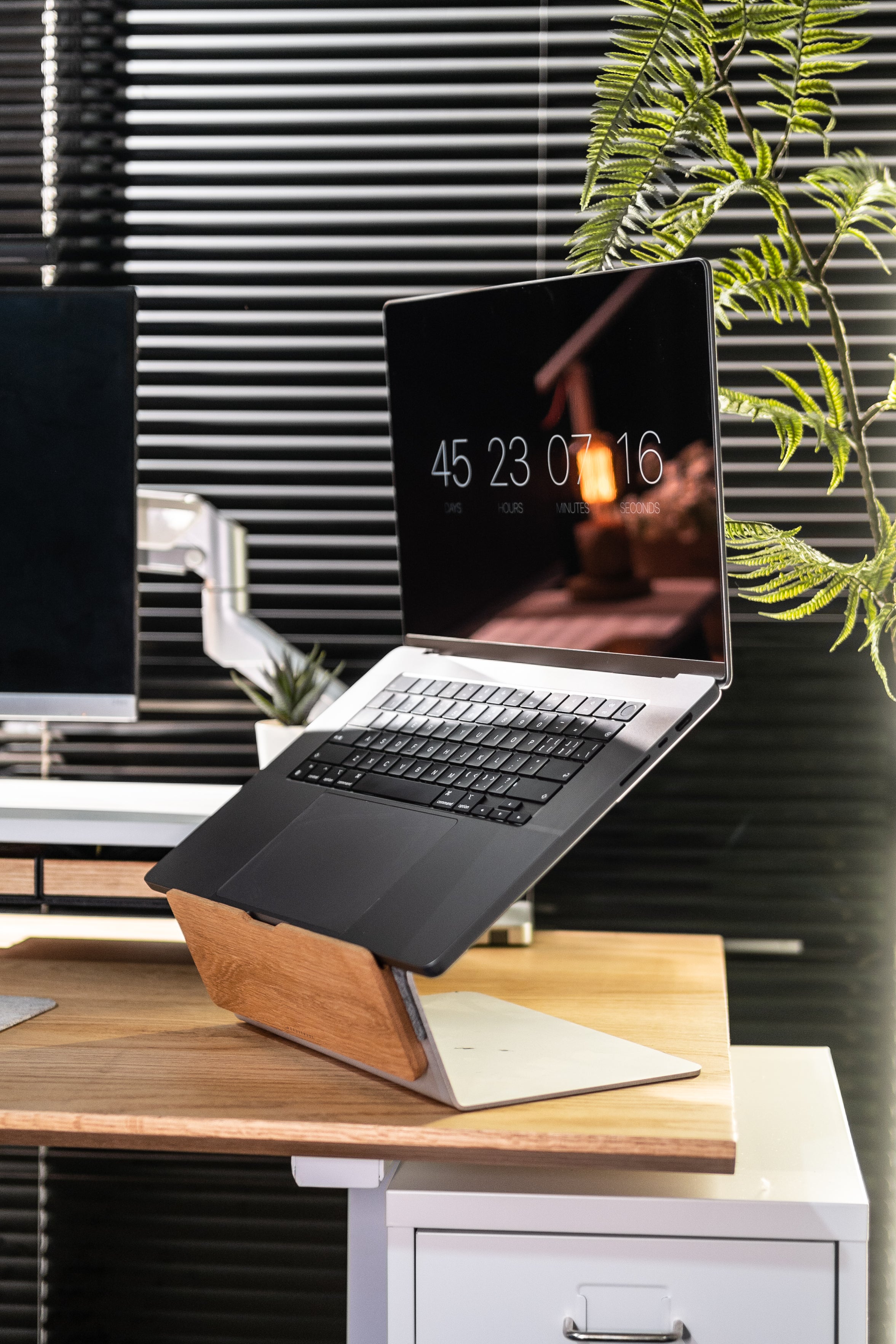 ZM Premium Laptop Stand Riser in Black Walnut & Oak ZM Premium Laptop Stand Riser in Black Walnut & Oak