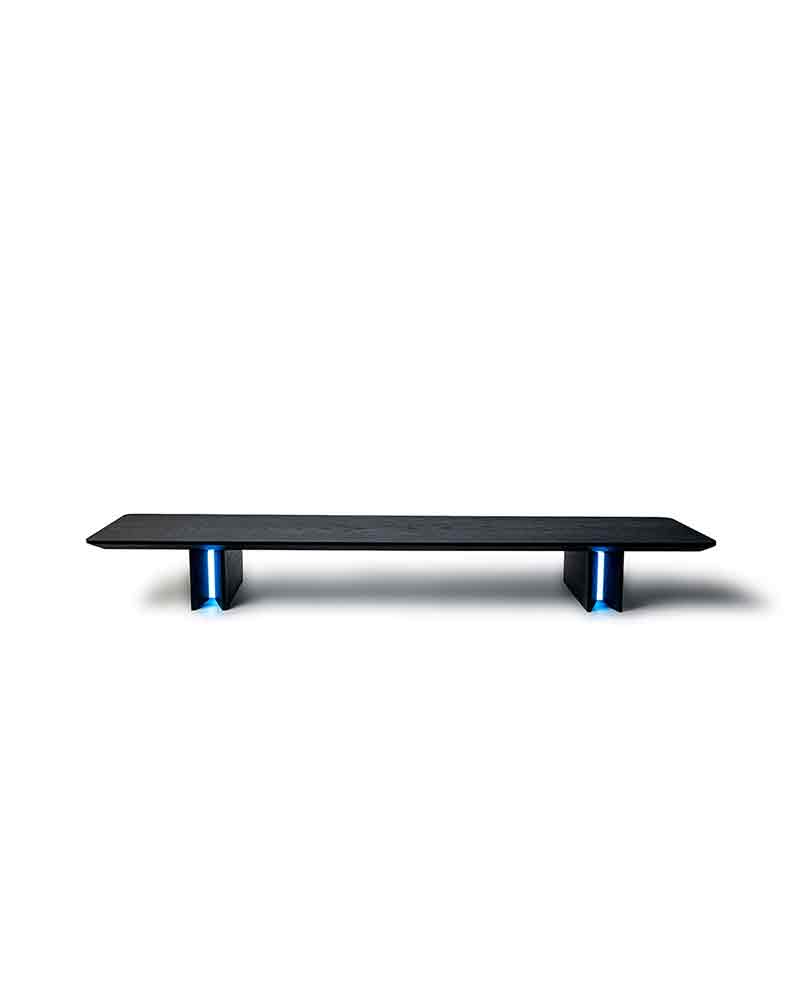 R20 Luminous Monitor Stand: The Ultimate RGB-Enhanced Wooden Display Stand for an Elevated Workspace